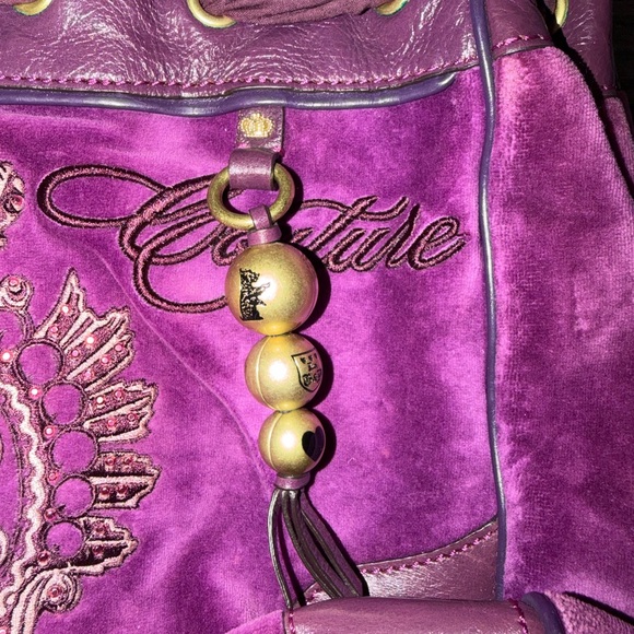 Vintage Y2K Juicy Couture Daydreamer bag in purple velvet EUC - Picture 15 of 16